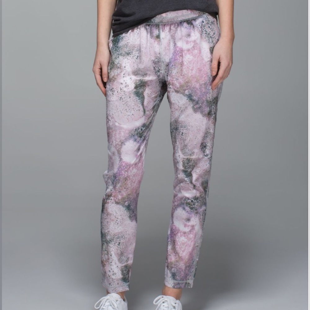 lululemon athletica Pink and Gray Track Pants